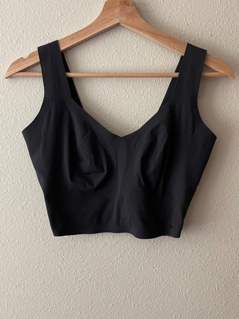 Skims Womens Black Unpadded Seamless Stretch Wireless Bra M DD